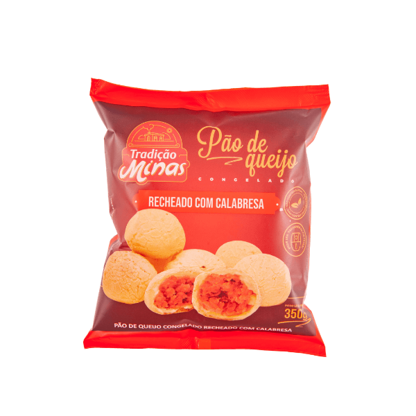 Pão de Queijo Tradição Minas Recheado com Calabresa